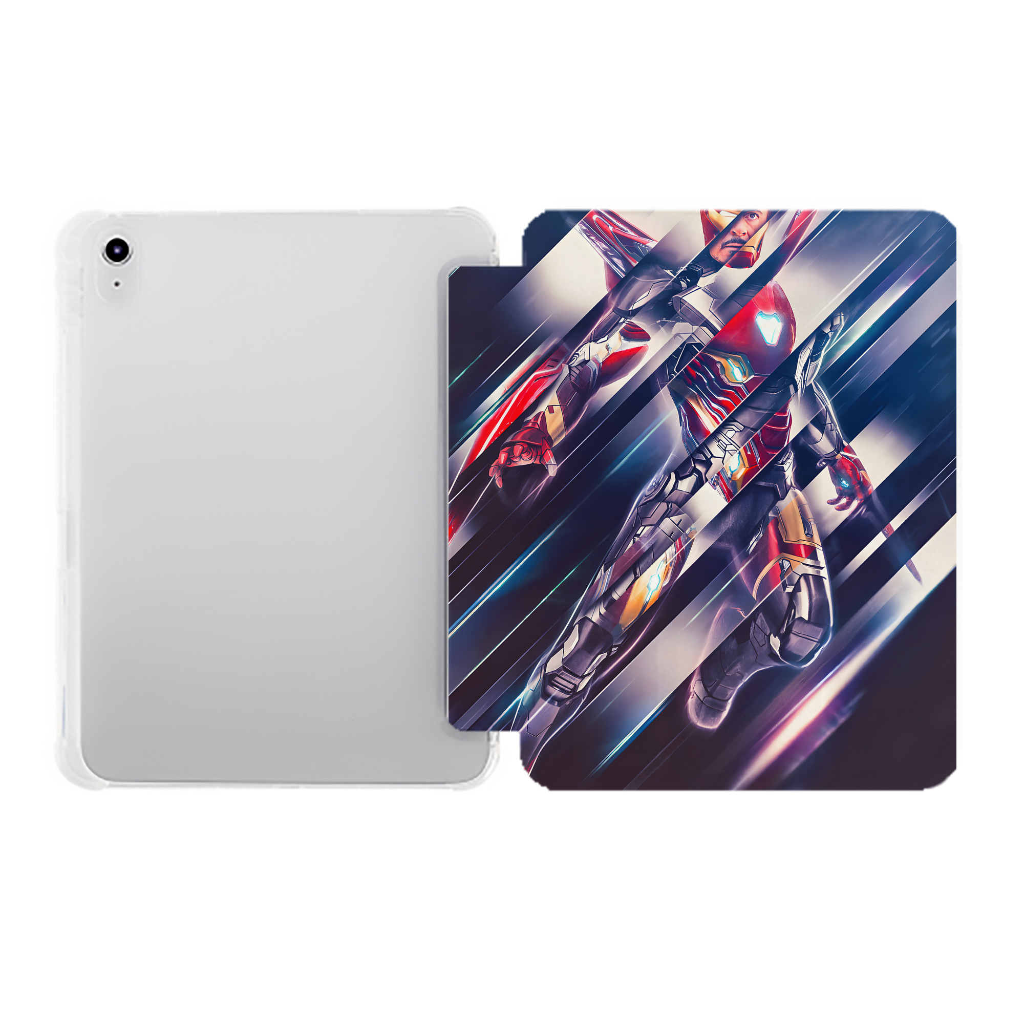 （画像用） アベンジャーズ The Avengers IPad ケース ペン収納付き 三つ折りスタンド PUレザー×シリコン 対応機種9.5/10.5/10.9インチ
